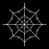Spider Web Barbed Wire Full-Length Apron With Pockets