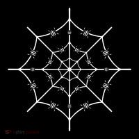 Spider Web Barbed Wire Button