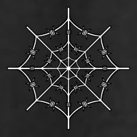 Spider Web Barbed Wire Golf Towel
