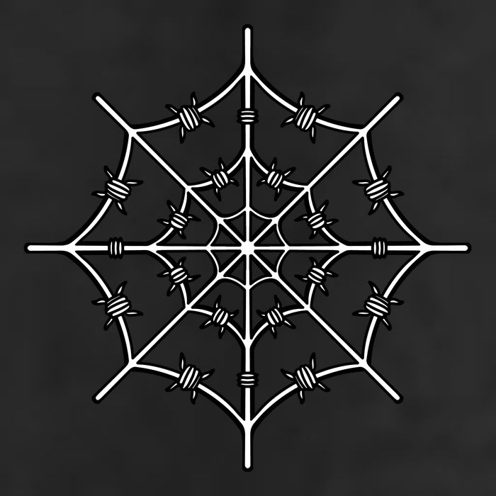 Spider Web Barbed Wire Golf Towel