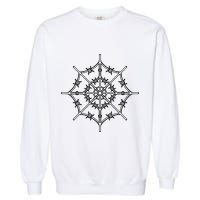 Spider Web Barbed Wire Garment-Dyed Sweatshirt