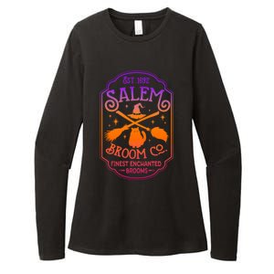 Salem Witch Broom Company Est 1692 Halloween Salem Cat Broom Great Gift Womens CVC Long Sleeve Shirt