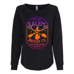 Salem Witch Broom Company Est 1692 Halloween Salem Cat Broom Great Gift Womens California Wash Sweatshirt