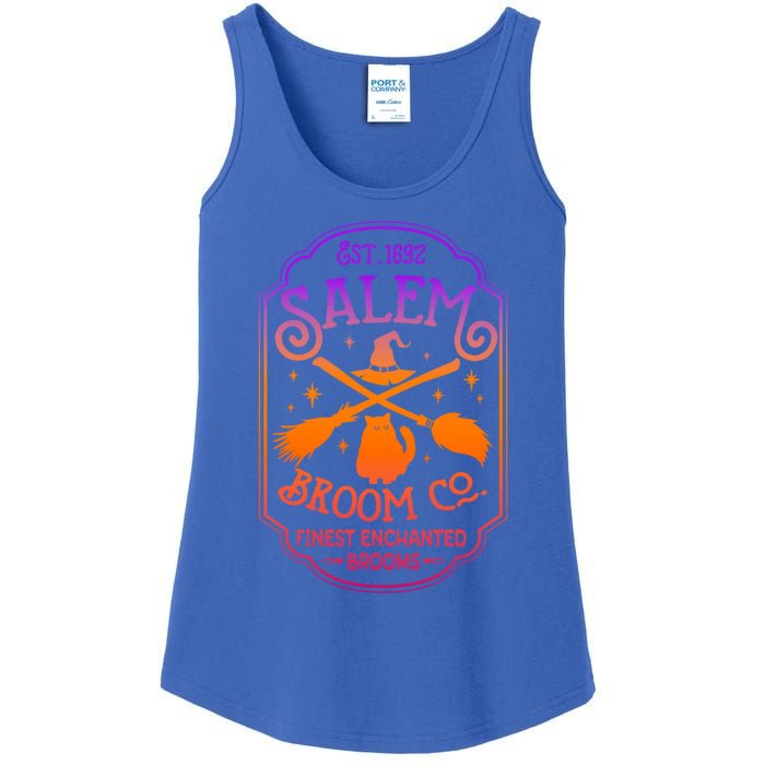 Salem Witch Broom Company Est 1692 Halloween Salem Cat Broom Great Gift Ladies Essential Tank