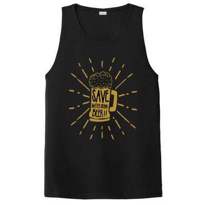 Save Water Beer Graffiti Art Protest Activism Art Gift PosiCharge Competitor Tank