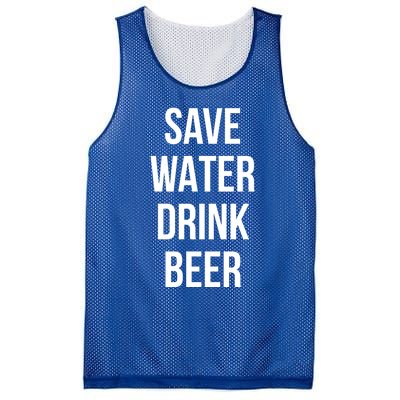 Save Water Beer Lover Gift Mesh Reversible Basketball Jersey Tank