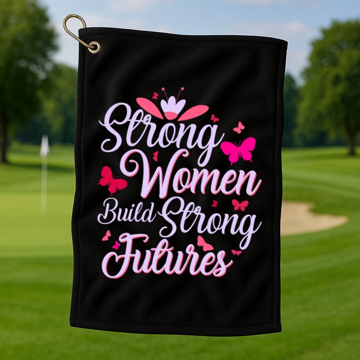 Strong Women Build Strong Futures Golf Towel