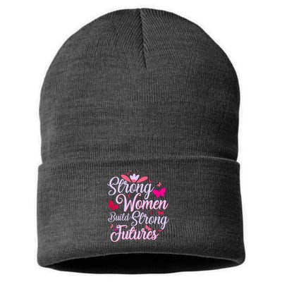 Strong Women Build Strong Futures Sustainable Knit Beanie