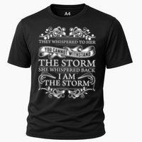 She Whispered Back I Am The Storm Motivational Gift Cooling Performance Crew T-Shirt