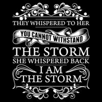 She Whispered Back I Am The Storm Motivational Gift Cooling Performance Crew T-Shirt