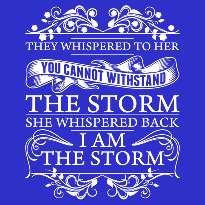 She Whispered Back I Am The Storm Motivational Gift Button