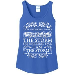 She Whispered Back I Am The Storm Motivational Gift Ladies Essential Tank