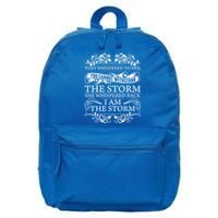 She Whispered Back I Am The Storm Motivational Gift 16 in Basic Backpack