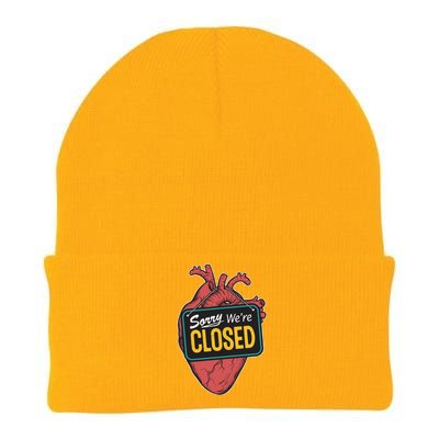 Sorry Were Closed Heart Knit Cap Winter Beanie