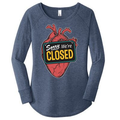 Sorry Were Closed Heart Women's Perfect Tri Tunic Long Sleeve Shirt