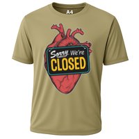 Sorry Were Closed Heart Cooling Performance Crew T-Shirt
