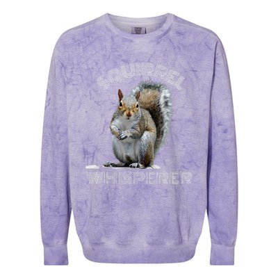 Squirrel Whisperer Cool Funny Sarcastic Squirrel Lover Colorblast Crewneck Sweatshirt