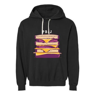 Sandwich With Creamy Peanut Butter And Jelly Garment-Dyed Fleece Hoodie