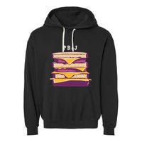 Sandwich With Creamy Peanut Butter And Jelly Garment-Dyed Fleece Hoodie
