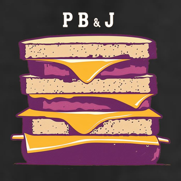 Sandwich With Creamy Peanut Butter And Jelly Garment-Dyed Fleece Hoodie
