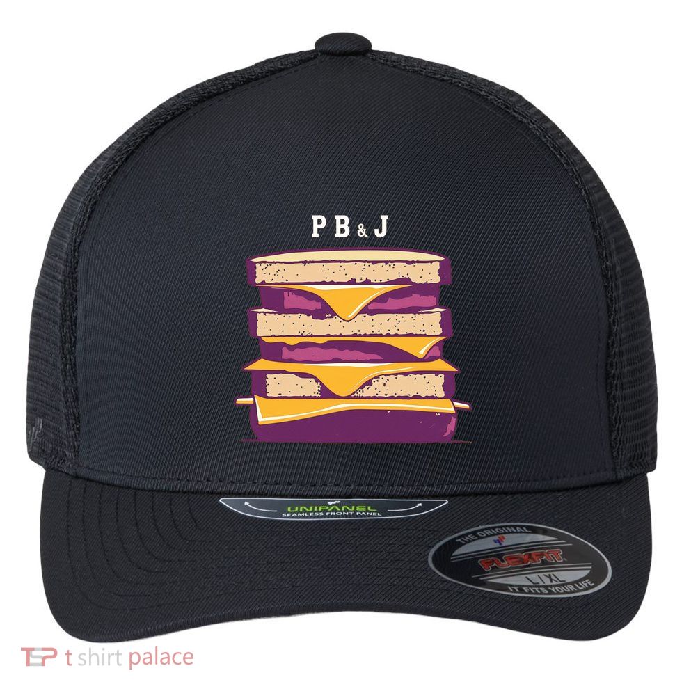 Sandwich With Creamy Peanut Butter And Jelly Flexfit Unipanel Trucker Cap