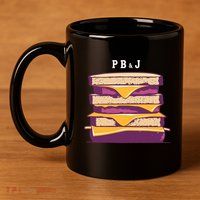 Sandwich With Creamy Peanut Butter And Jelly 11oz C Handle Ceramic Mug