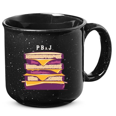 Sandwich With Creamy Peanut Butter And Jelly 15oz Campfire Ceramic Mug