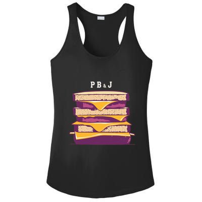 Sandwich With Creamy Peanut Butter And Jelly Ladies PosiCharge Competitor Racerback Tank