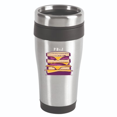 Sandwich With Creamy Peanut Butter And Jelly 16oz Travel Tumbler