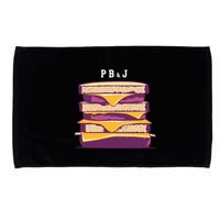 Sandwich With Creamy Peanut Butter And Jelly Microfiber Hand Towel