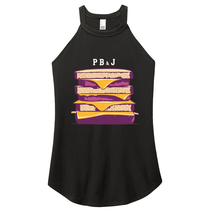 Sandwich With Creamy Peanut Butter And Jelly Women's Perfect Tri Rocker Tank