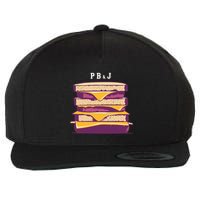 Sandwich With Creamy Peanut Butter And Jelly Wool Snapback Cap