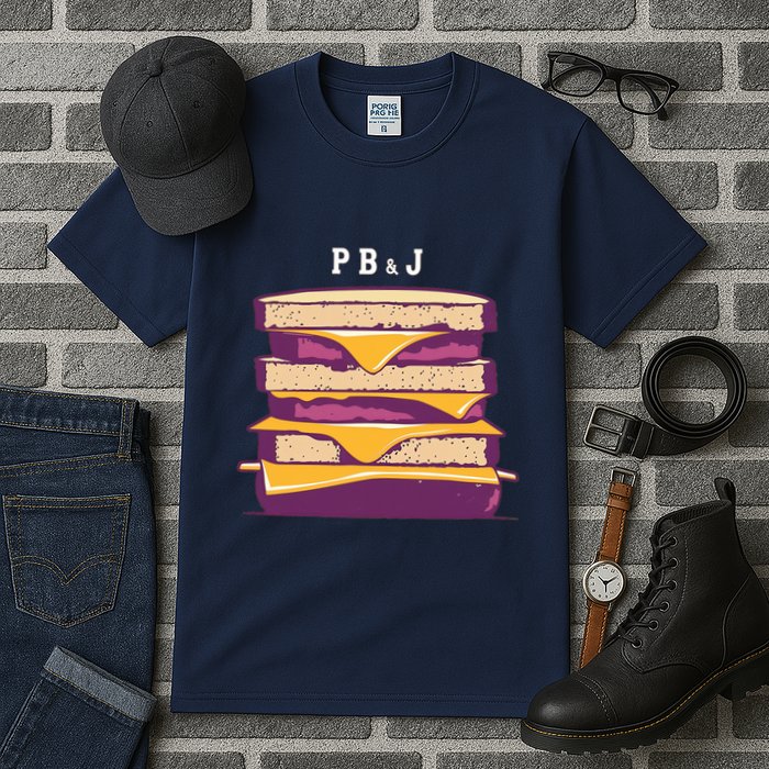 Sandwich With Creamy Peanut Butter And Jelly Tall T-Shirt