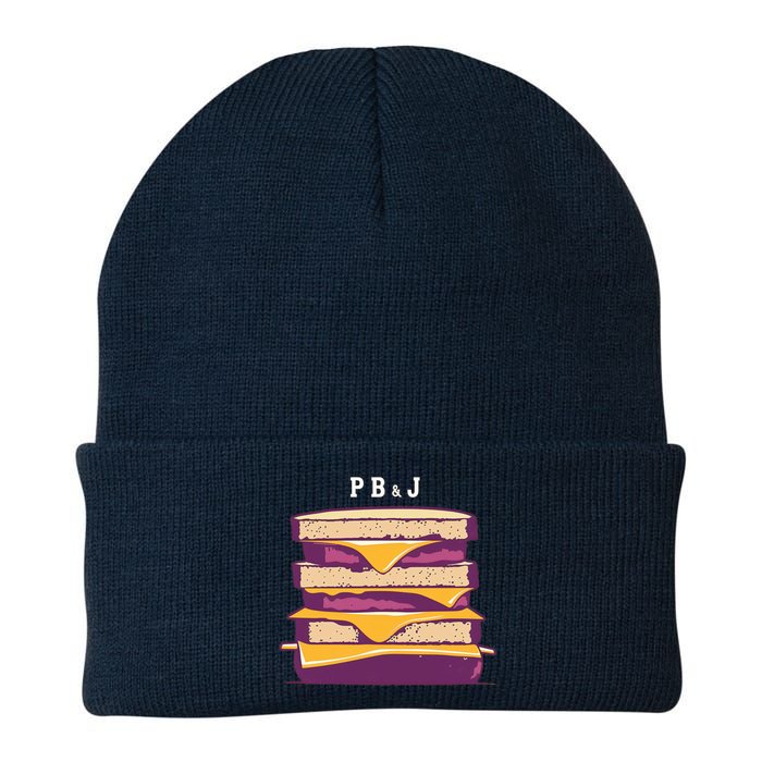 Sandwich With Creamy Peanut Butter And Jelly Knit Cap Winter Beanie