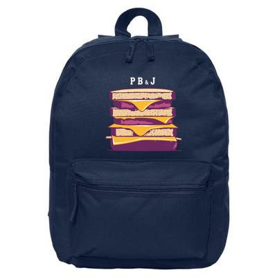 Sandwich With Creamy Peanut Butter And Jelly 16 in Basic Backpack