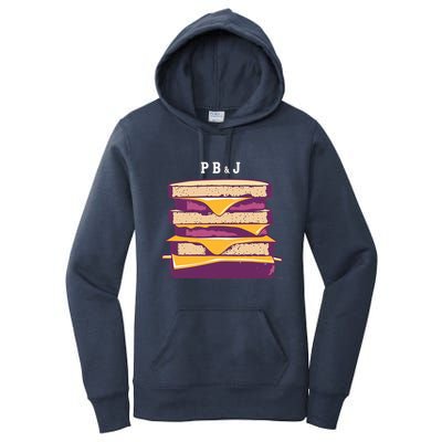 Sandwich With Creamy Peanut Butter And Jelly Women's Pullover Hoodie