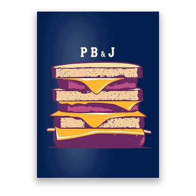 Sandwich With Creamy Peanut Butter And Jelly Poster