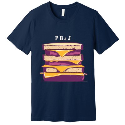 Sandwich With Creamy Peanut Butter And Jelly Premium T-Shirt