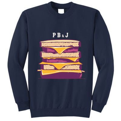 Sandwich With Creamy Peanut Butter And Jelly Tall Sweatshirt