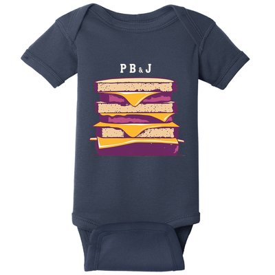 Sandwich With Creamy Peanut Butter And Jelly Baby Bodysuit