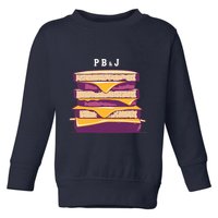 Sandwich With Creamy Peanut Butter And Jelly Toddler Sweatshirt