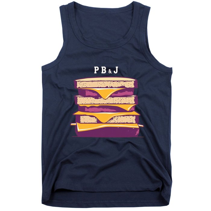 Sandwich With Creamy Peanut Butter And Jelly Tank Top