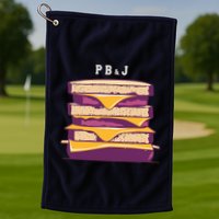Sandwich With Creamy Peanut Butter And Jelly Golf Towel