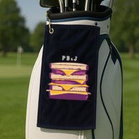 Sandwich With Creamy Peanut Butter And Jelly Golf Towel