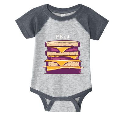 Sandwich With Creamy Peanut Butter And Jelly Infant Baby Jersey Bodysuit