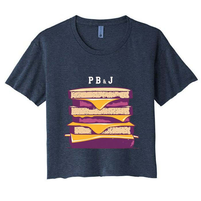 Sandwich With Creamy Peanut Butter And Jelly Crop Top