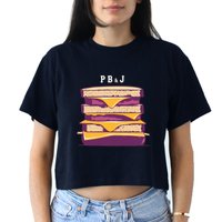 Sandwich With Creamy Peanut Butter And Jelly Crop Top