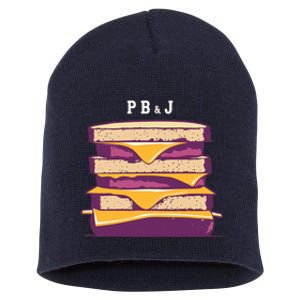 Sandwich With Creamy Peanut Butter And Jelly Short Acrylic Beanie