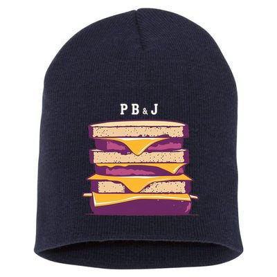 Sandwich With Creamy Peanut Butter And Jelly Short Acrylic Beanie