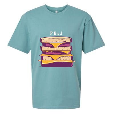 Sandwich With Creamy Peanut Butter And Jelly Sueded Cloud Jersey T-Shirt